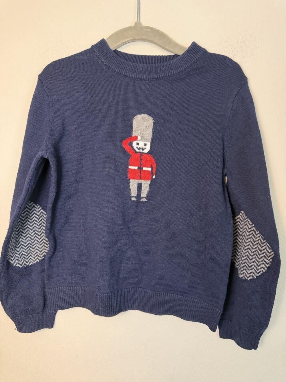 Boboli Navy Toddler Boys Knit Holiday Sweater Sz 3 EUC